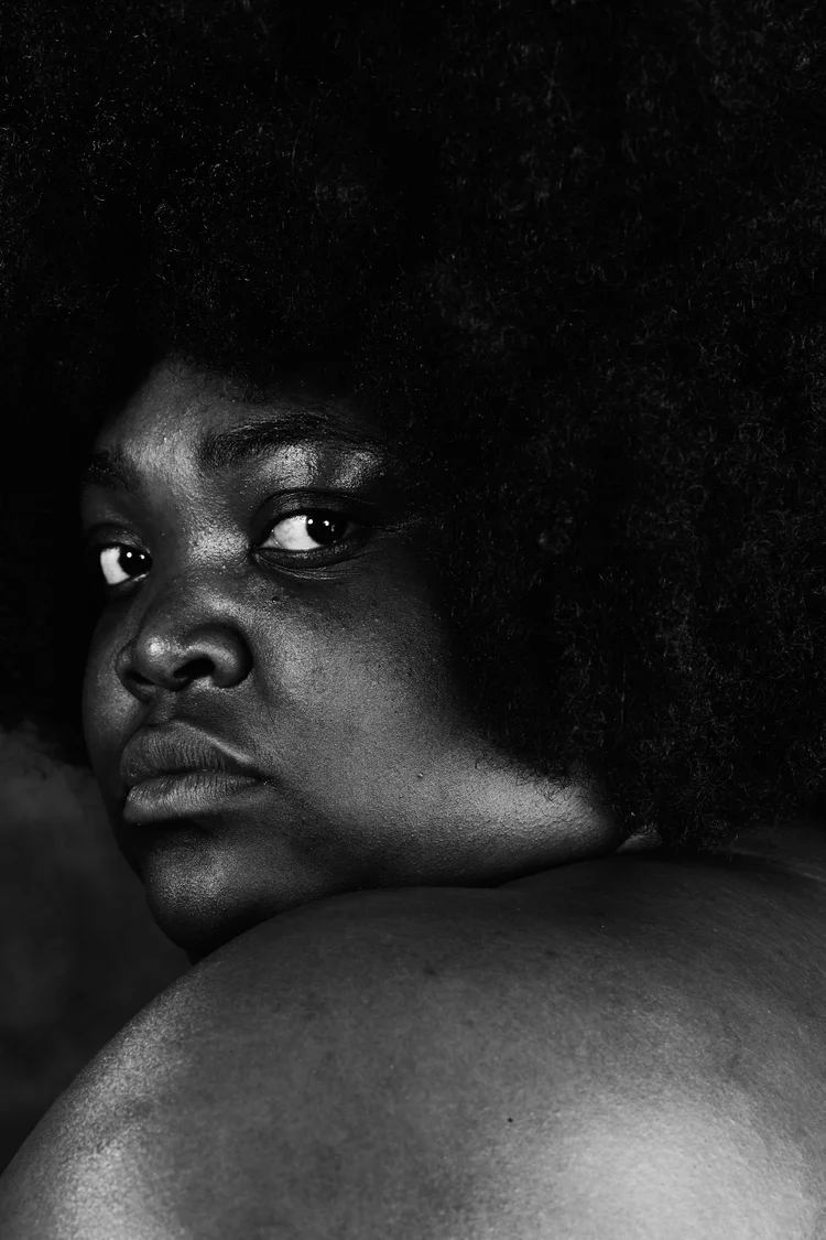 Black and white portrait from Phaël M’Boutchou’s portfolio, frame 16
